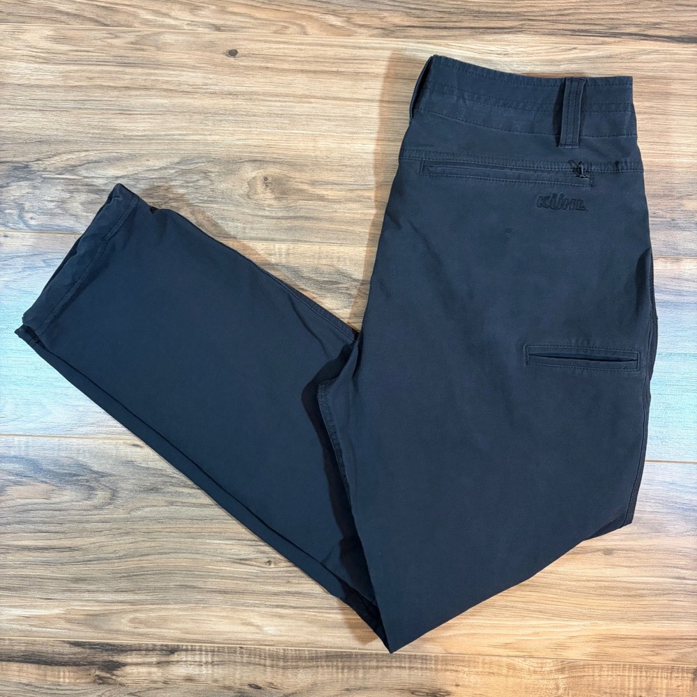 Kuhl Resistor Chino Mens 32x30 Black Stretch Hiking Camping Performance Pants